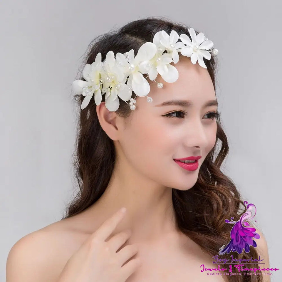 Korean Version Pearl Bride Headdress