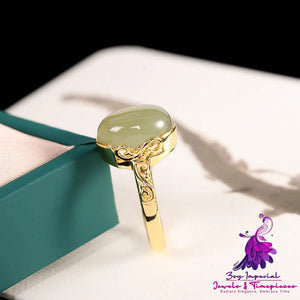 Simple Hetian Jade Ring