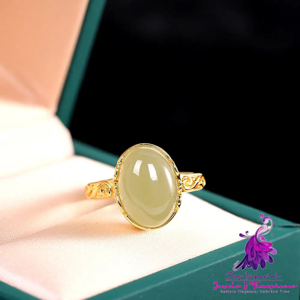 Simple Hetian Jade Ring