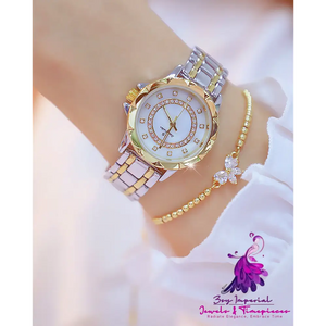 Linked Full Diamond Female Watch