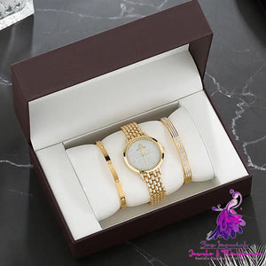 Luxury Women’s Gold Watch Set