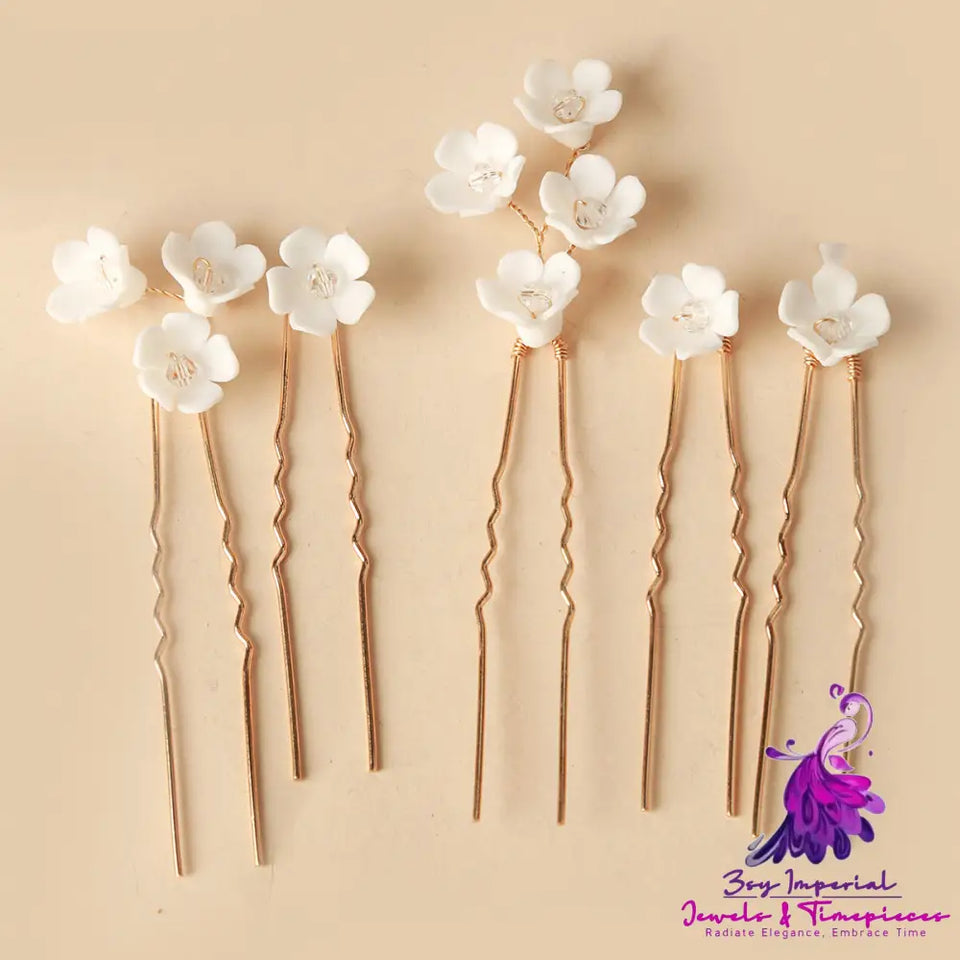 Ceramic Flower Hair Accessories