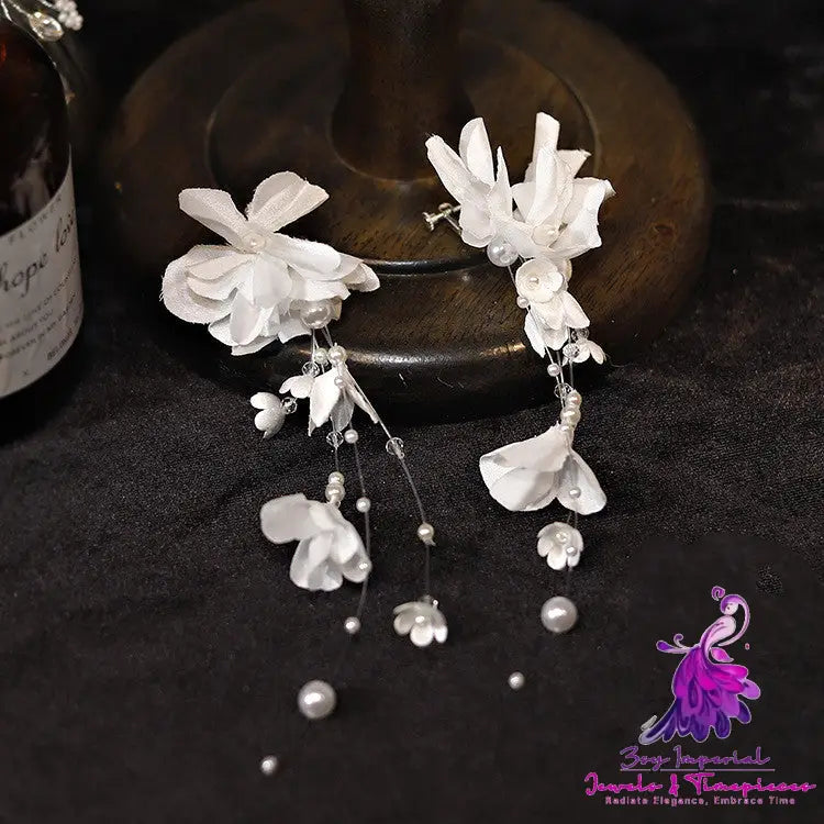 Women’s Fashion Hand-made Wind Chime Flower Petal Earrings