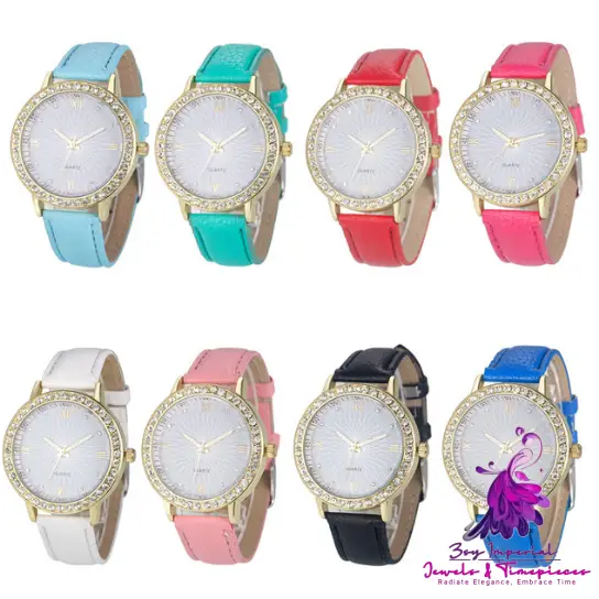 Sun Face Quartz Watch for Women