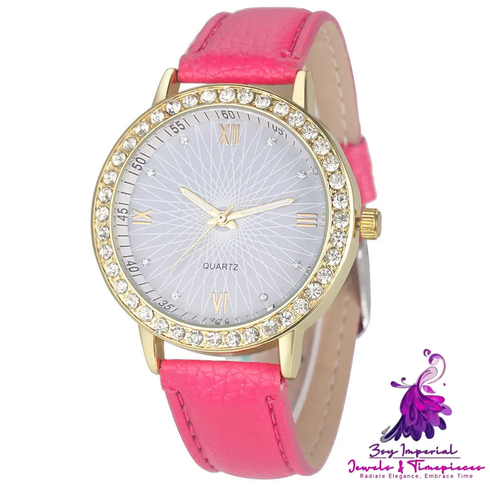 Sun Face Quartz Watch for Women