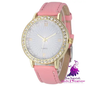 Sun Face Quartz Watch for Women