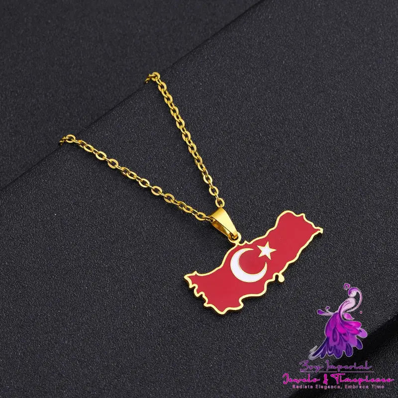 Simple Turkey Map Necklace