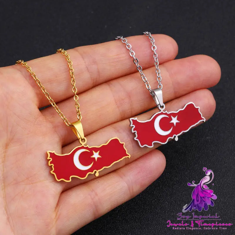 Simple Turkey Map Necklace