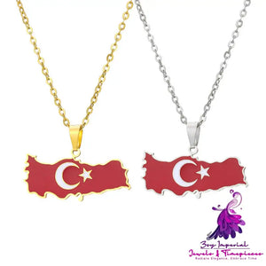 Simple Turkey Map Necklace