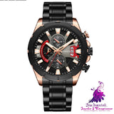 Calendar Steel Strap Quartz Watch