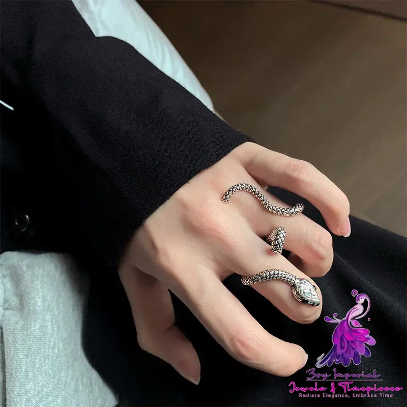 Retro Snake Open Ring