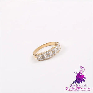 Hip-hop Zircon Ring