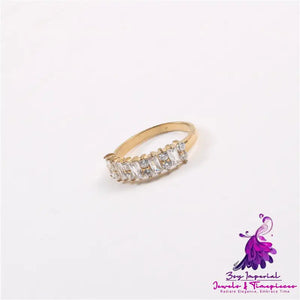 Hip-hop Zircon Ring