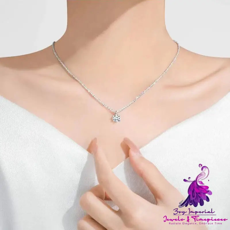 Women’s Temperament Fashion Simple Silver Pendant Necklace