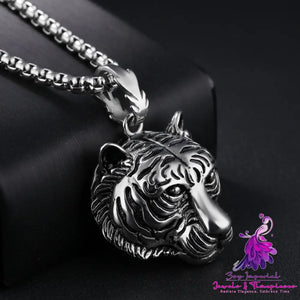 Tiger Head Stainless Steel Pendant