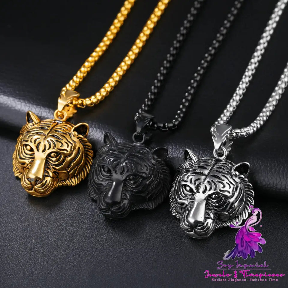 Tiger Head Stainless Steel Pendant