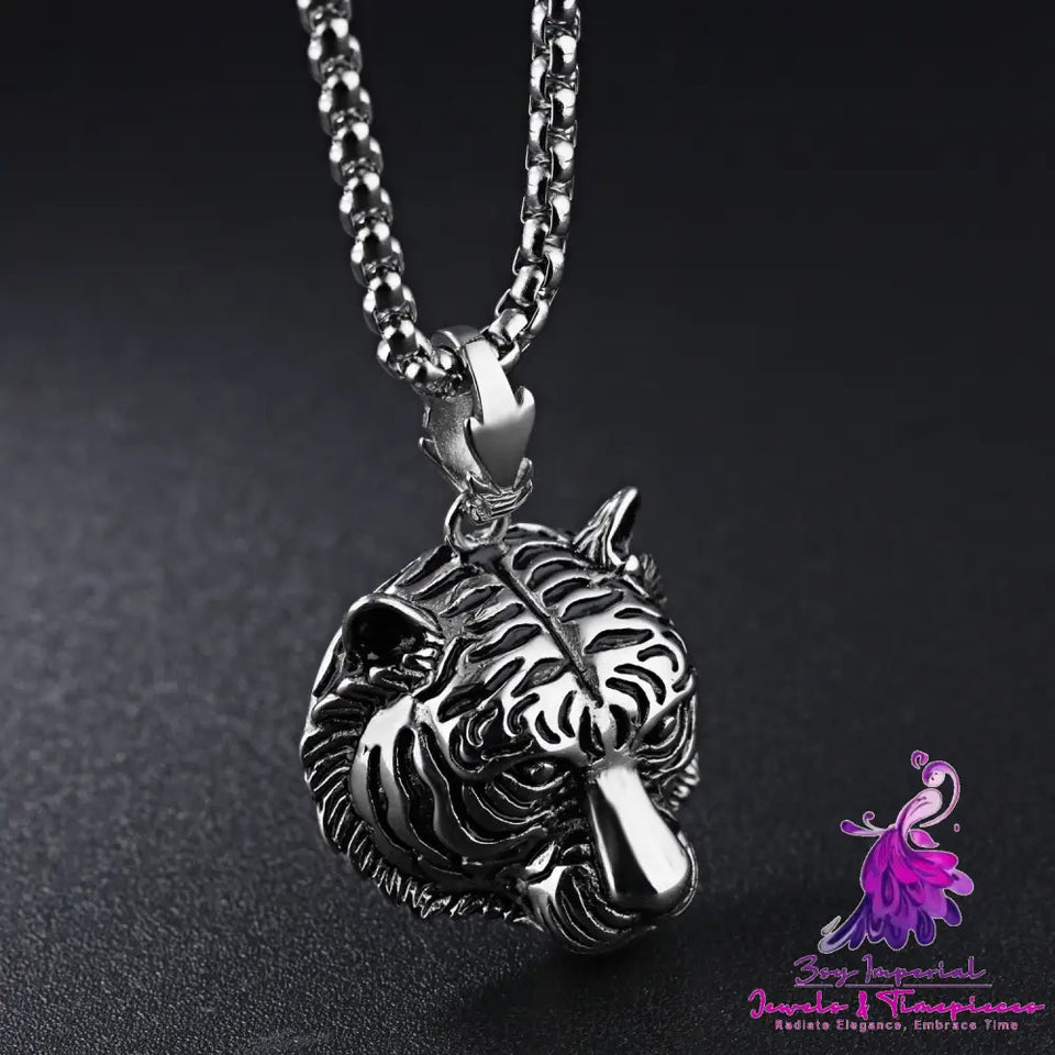 Tiger Head Stainless Steel Pendant