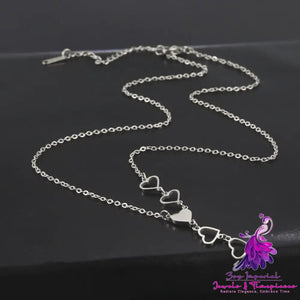 Fashion Love Pendant Stainless Steel Necklace