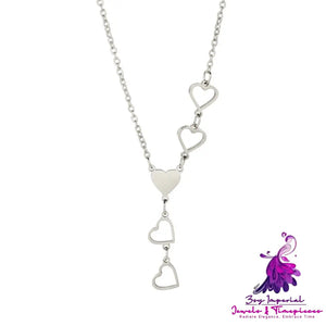 Fashion Love Pendant Stainless Steel Necklace