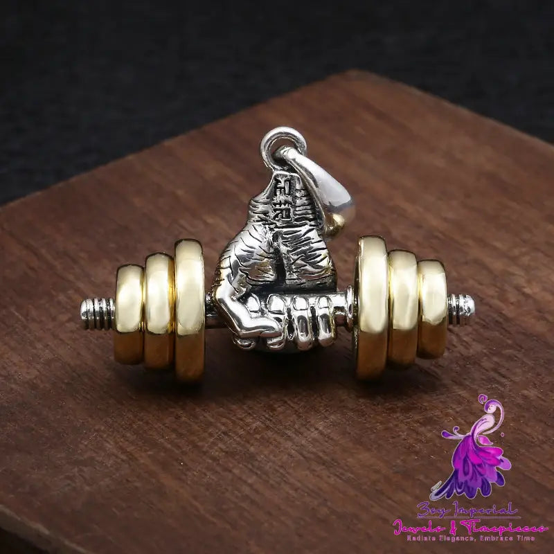 Dumbbell Fist Fashion Necklace Pendant