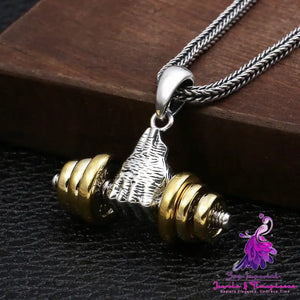 Dumbbell Fist Fashion Necklace Pendant