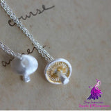 Two-color Mushroom Necklace for Women