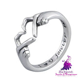 Romantic Hand Hug Fashion Ring