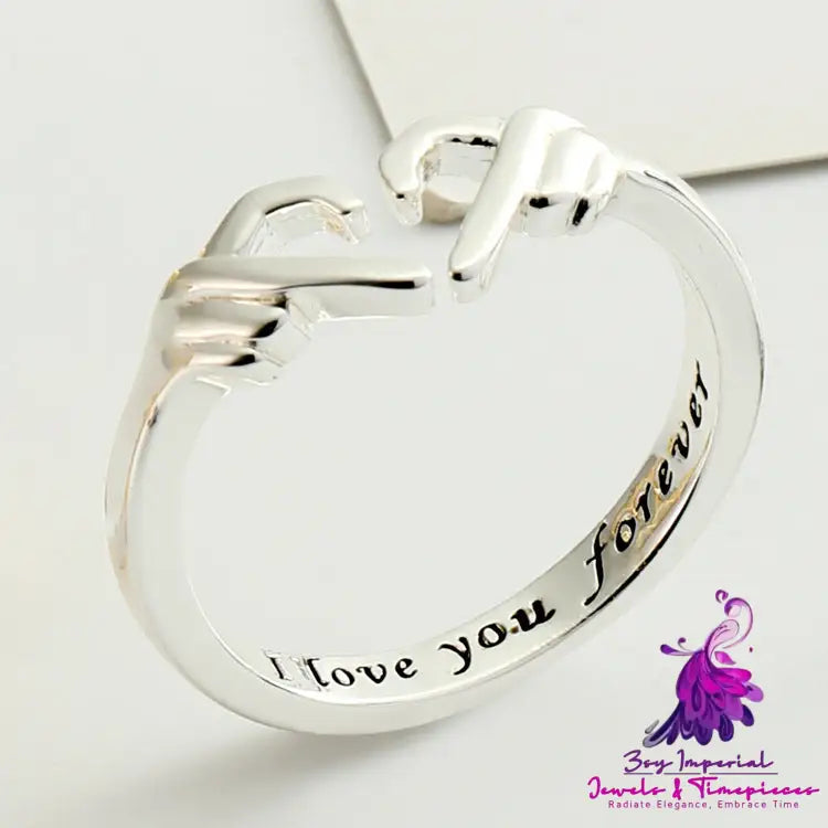 Romantic Hand Hug Fashion Ring