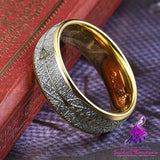 Fashion Simple Gold Ring Two-color Imitation Polished Men’s