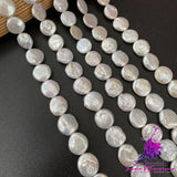 Natural Freshwater Pearl Beads Button Shape Punch For