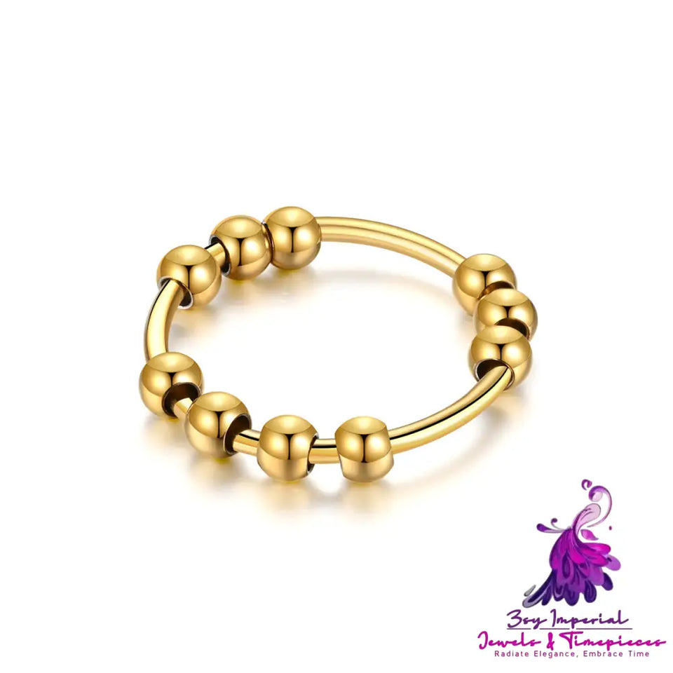 Fashion Turn Round Bead Ring