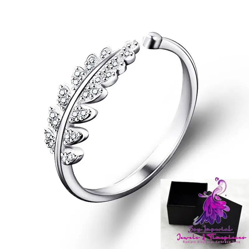 Fashion Simple Design Leaf Ring