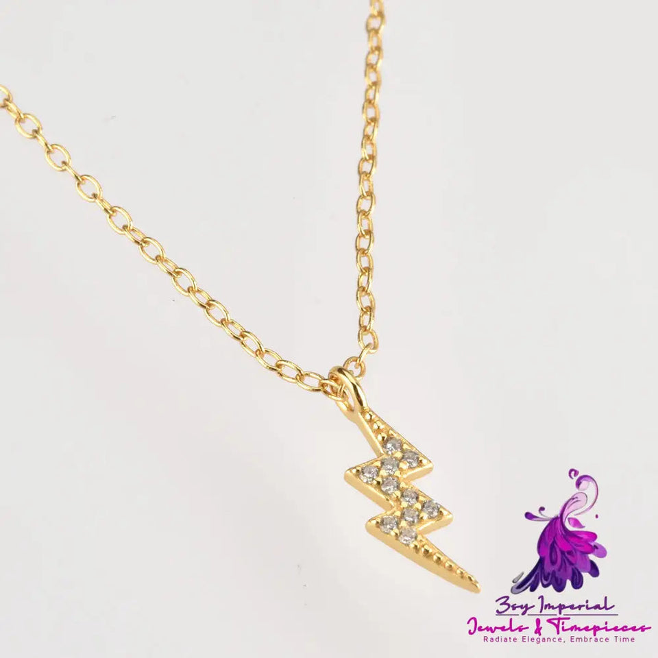 Fashion Sterling Silver Lightning Necklace