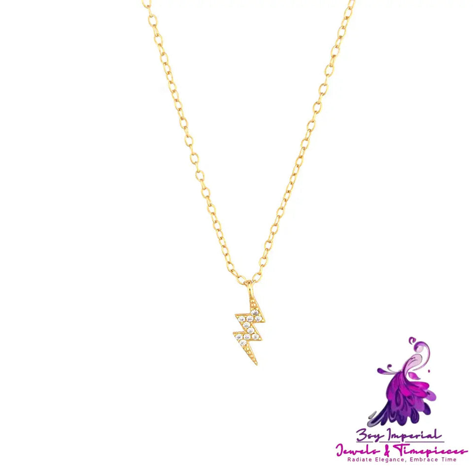 Fashion Sterling Silver Lightning Necklace