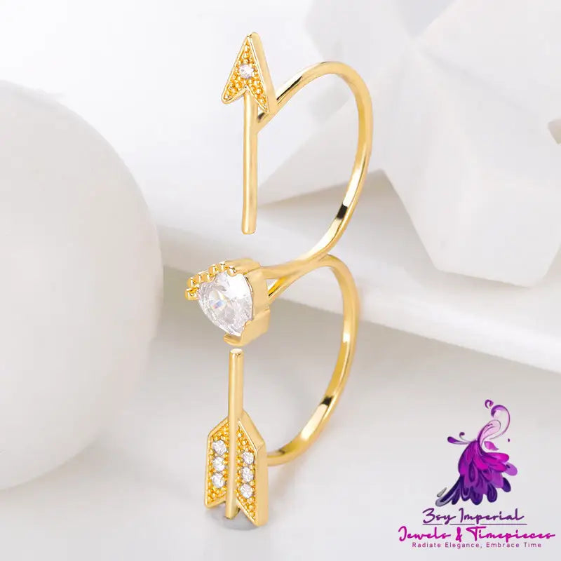 Love Scissors Micro Zirconia Ring