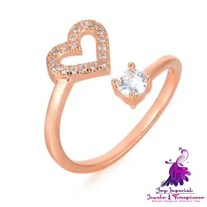 Loving Heart Zircon Ring