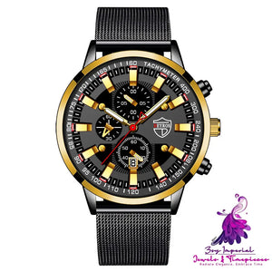 Fashion Luminous Calendar Men’s Watch with Stainless Steel