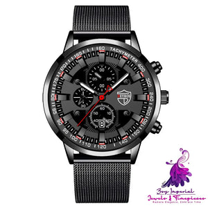 Fashion Luminous Calendar Men’s Watch with Stainless Steel