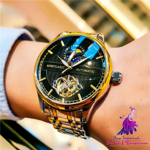 Fashion Skeleton Luminous Waterproof Mechanical Men’s Watch