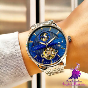 Fashion Skeleton Luminous Waterproof Mechanical Men’s Watch