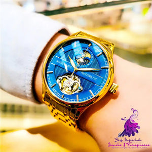 Fashion Skeleton Luminous Waterproof Mechanical Men’s Watch