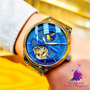 Fashion Skeleton Luminous Waterproof Mechanical Men’s Watch