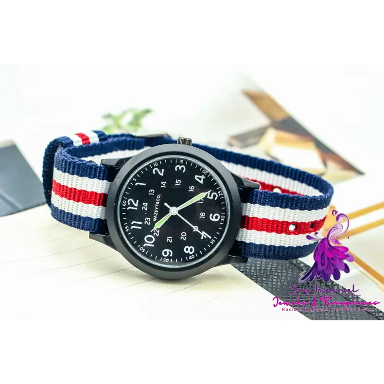 Fashion Luminous Nylon Men’s Outdoor Watch