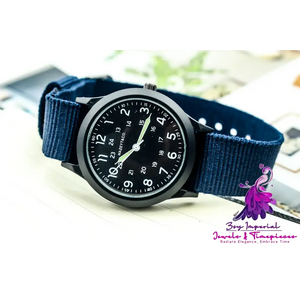 Fashion Luminous Nylon Men’s Outdoor Watch