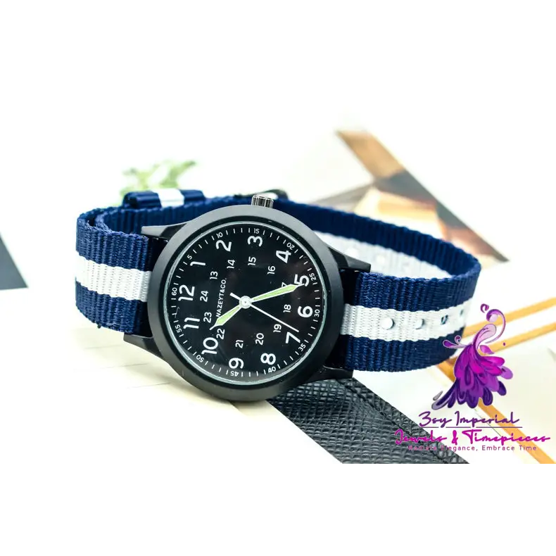 Fashion Luminous Nylon Men’s Outdoor Watch