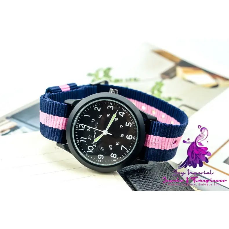 Fashion Luminous Nylon Men’s Outdoor Watch