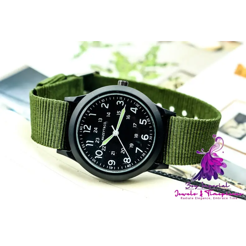 Fashion Luminous Nylon Men’s Outdoor Watch