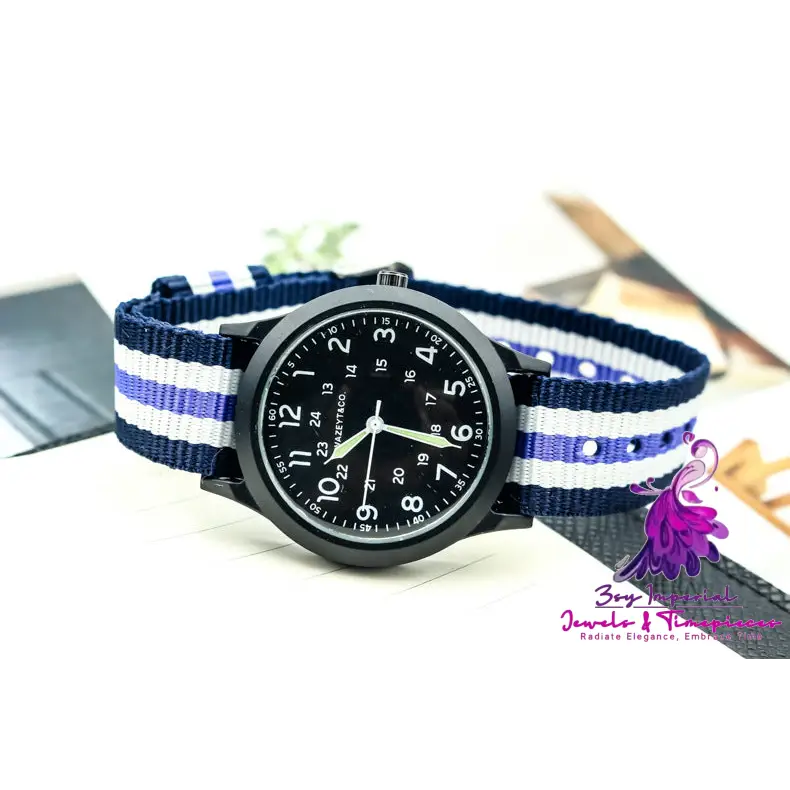 Fashion Luminous Nylon Men’s Outdoor Watch