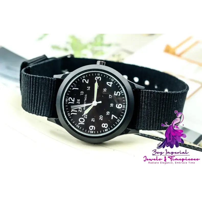 Fashion Luminous Nylon Men’s Outdoor Watch