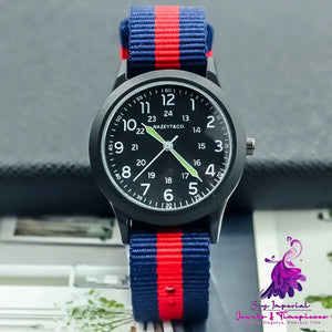 Fashion Luminous Nylon Men’s Outdoor Watch